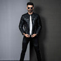 Biker Style Jacket - S, Black