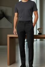 "Bradley" Heather Grey Luxury Wool Blend Suit Pants