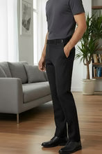 "Anthony" Black Vitale Barberis Italian Wool Tuxedo Pants